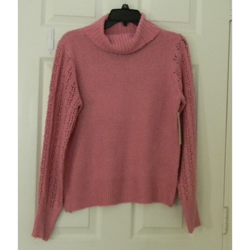 Madison + Hudson Pink Cowl Neck Sweater Sz M NWT Valentines day